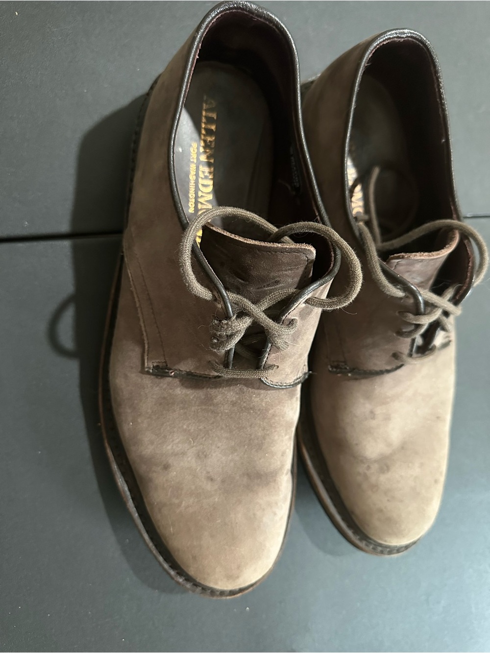 Allen Edmonds Brown Suede Oxfords - Picture 2 of 12
